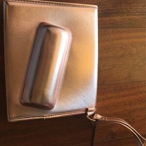 Metallic Rose Gold Wristlet